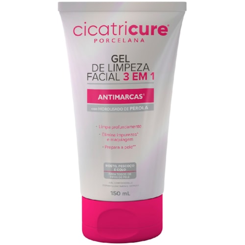 Gel de Limpeza Facial Cicatricure 3 em 1 Antimarcas 150ml