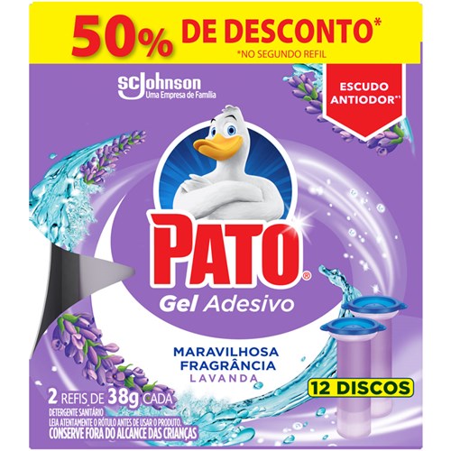 Gel Sanitário Pato Lavanda Adesivo Refil 38g Promo - Destro