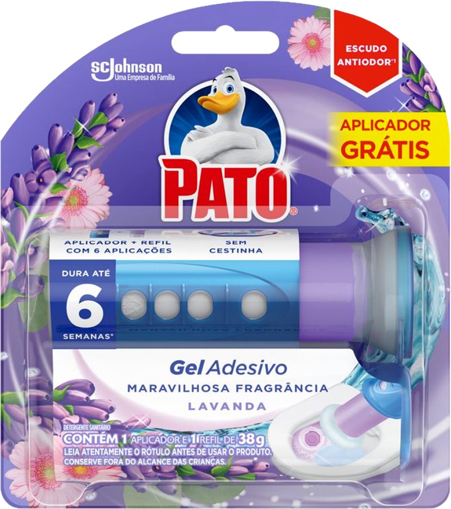 Detergente Sanitário Gel Pato Cítrus Adesivo Com Aplicador 6