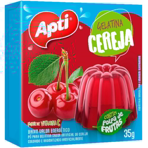 Gelatina Apti Vitaminada Cereja 35g