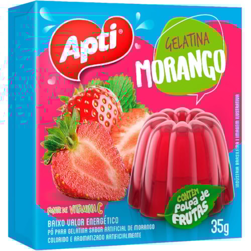 Gelatina Apti Vitaminada Morango 35g