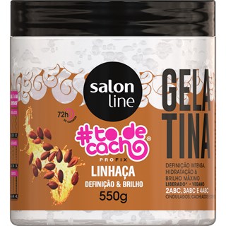 Gelatina Capilar Salon Line Tô de Cacho Linhaça 550g