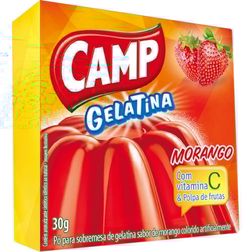 Gelatina em Pó Camp Morango 30g