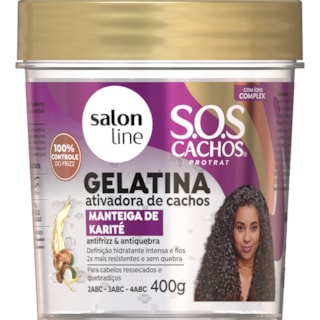 Gelatina Salon Line SOS Cachos Manteiga de Karité 400g