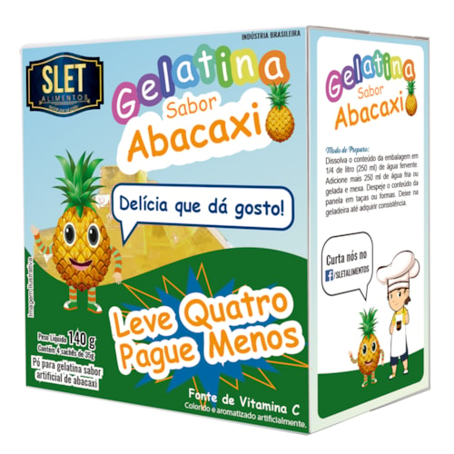 Gelatina Slet Abacaxi 35g