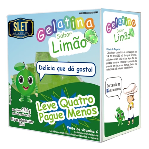 Gelatina Slet Limão 35g