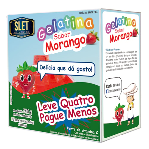 Gelatina Slet Morango 35g