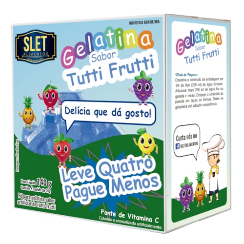 Gelatina Slet Tutti Frutti 35g