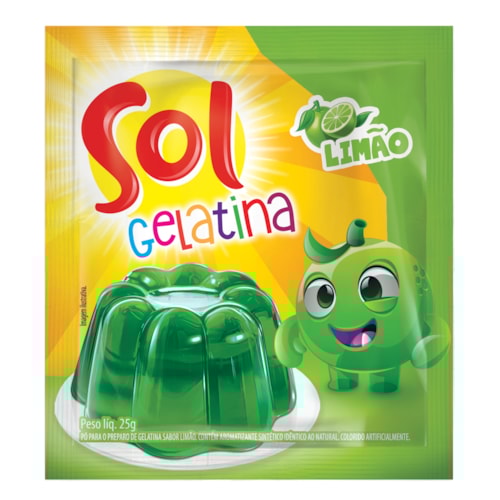 Gelatina Sol Limão 25g