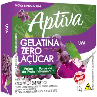 Gelatina Zero Aptiva Uva 12g