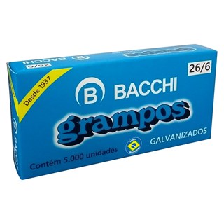 Grampo Galvanizado Bacchi 26/6 - 5000 Unidades