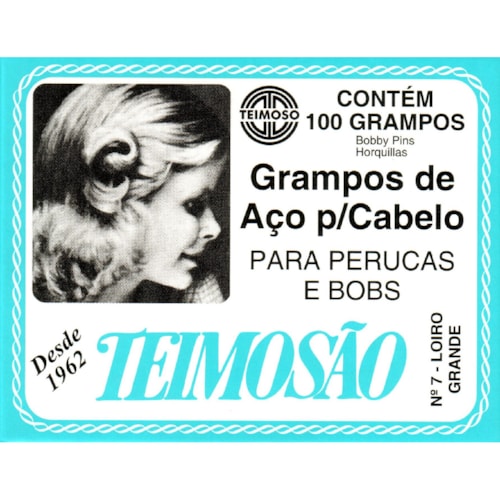 Grampos Para Cabelo Teimosão Loiro N7 100 Unidades