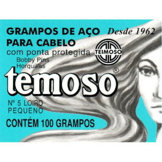 Grampos Para Cabelo Temoso Loiro N5 100 Unidades