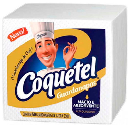 Guardanapo Coquetel 22X23cm 50 Unidades