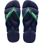 Havaianas Masculinas Power Marinho e Verde Folha 45 46 Destro 