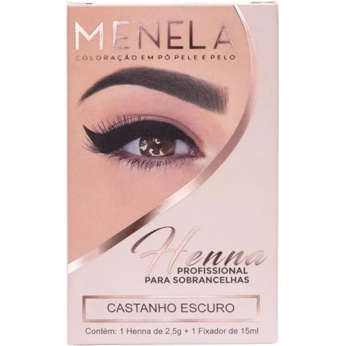 Henna Para Sobrancelhas Menela Castanho Escuro