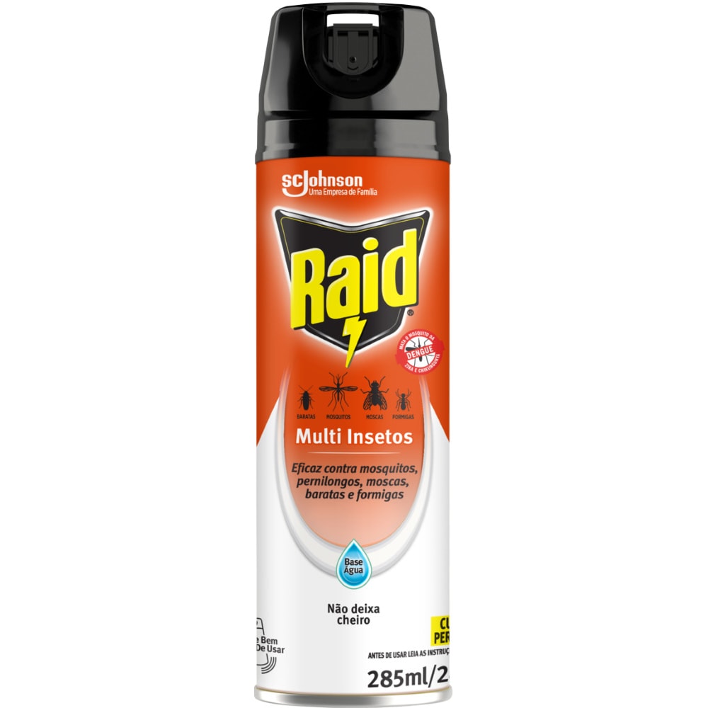 Inseticida Aerossol Raid Multi-insetos Base Água 285ml - Destro