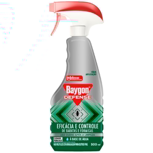 Inseticida Baygon Defense Mata Baratas e Formigas Spray 500ml