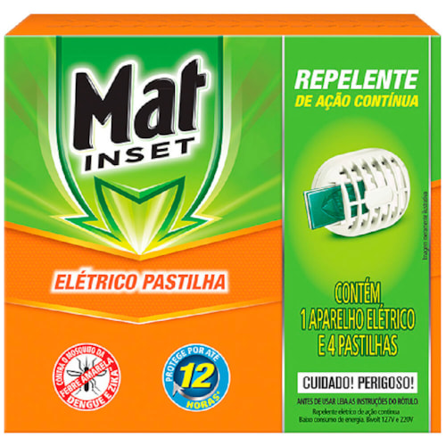 Inseticida Elétrico Mat Inset Bivolt 4 Pastilhas