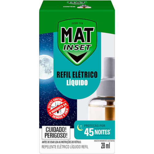 Inseticida Mat Inset Refil Elétrico 45 Noites 28ml