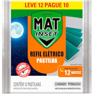 Inseticida Refil Elétrico Mat Inset Leve 12 Pague 10