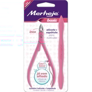 Kit Alicate para Cutículas + Pinça Decorada Merheje