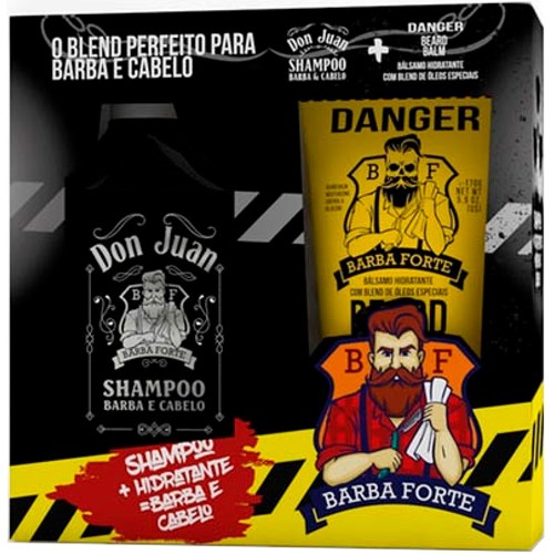 Kit Barba Forte Shampoo Don Juan 250ml e Balm Danger 170ml