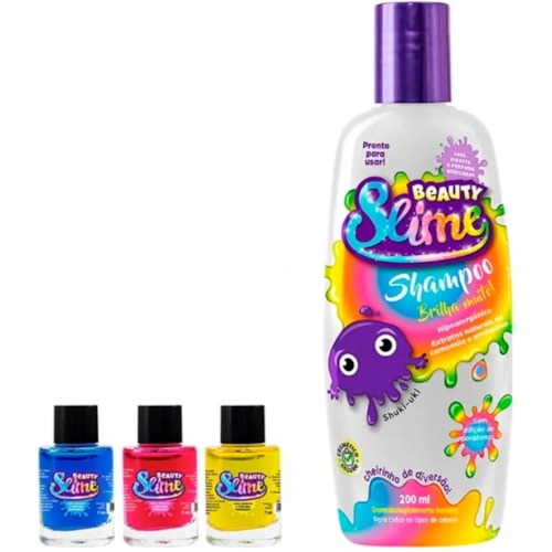 Kit Beauty Slime Shampoo 200ml + Corante 3Un 7ml