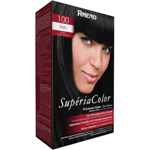 Kit Coloração Amend Supéria Color 100 Preto