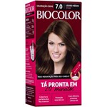 Kit Coloração Biocolor 7.0 Louro Médio