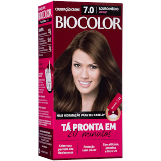 Kit Coloração Biocolor 7.0 Louro Médio