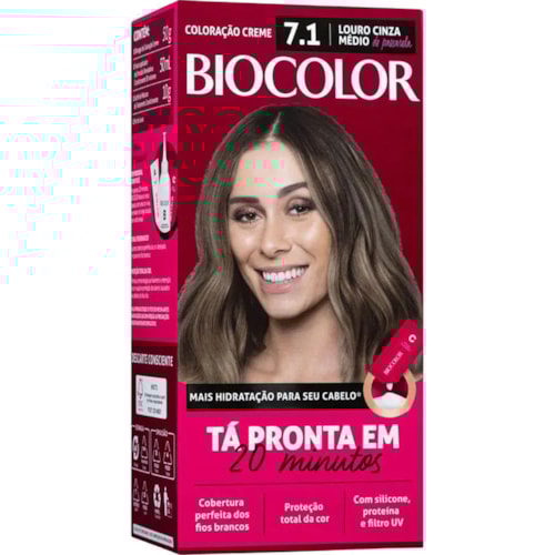 Kit Coloração BIocolor Louro Cinza Médio 7.1