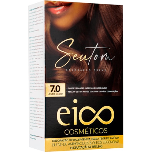 Kit Coloração Eico Seu Tom - Louro Médio 7.0