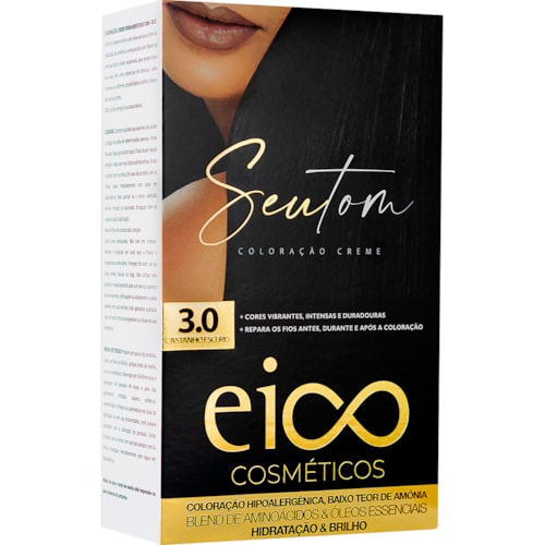 Kit Coloração Seu Tom Eico Castanho Escuro 3.0