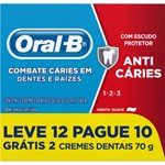 Kit Creme Dental Oral-B Anticáries 123 70g 12Un Leve 12 Pague 10