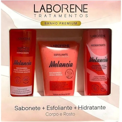 Kit de Banho Laborene Melancia Corpo e Rosto