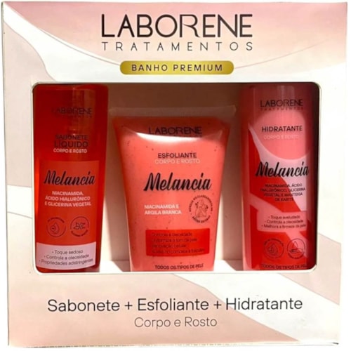 Kit de Banho Laborene Morango Corpo e Rosto