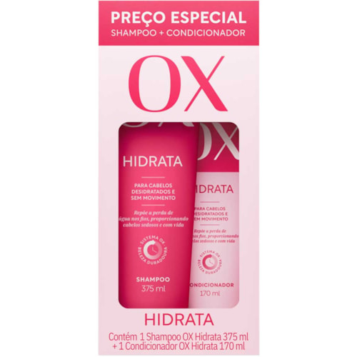 Kit de Cabelos Hidrata Shampoo 375ml Condicionador 170ml