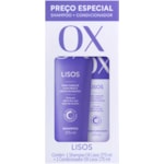 Kit de Cabelos Lisos Shampoo 375ml Condicionador 170ml