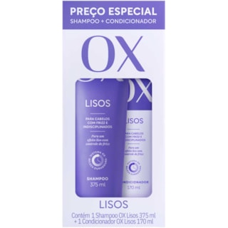 Kit de Cabelos Lisos Shampoo 375ml Condicionador 170ml