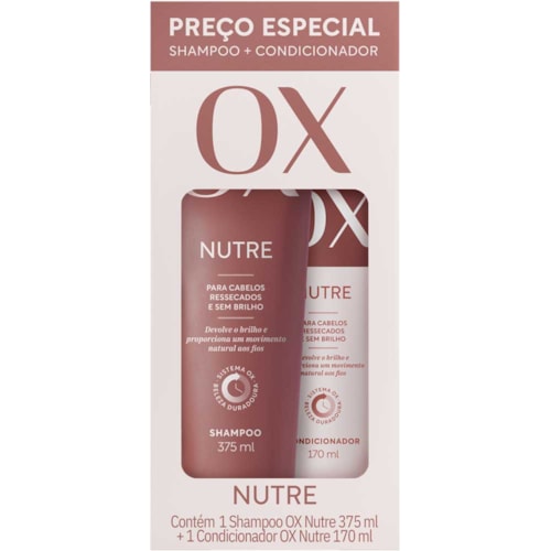 Kit de Cabelos Nutre Shampoo 375ml Condicionador 170ml