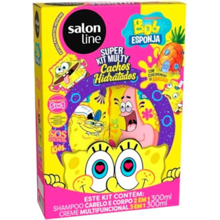 Kit de Cabelos Salon Line Bob Esponja Cachos Hidratados