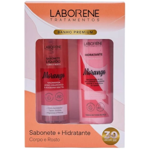 Kit de Higiêne Laborene Morango Corpo e Rosto