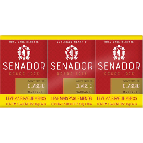 Kit de Sabonete Senador Classic 130gx3