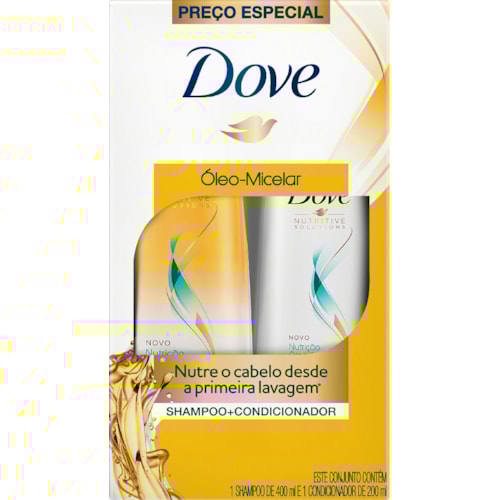 Kit Dove Óleo Micelar Shampoo 400ml + Condicionador 200ml