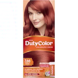 Kit Duty Color Louro Médio Vermelho Intenso 7.66
