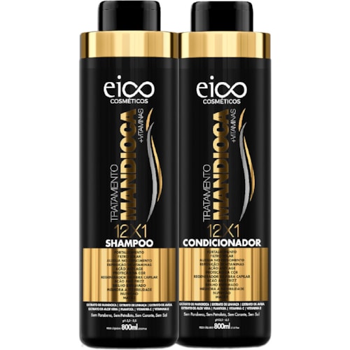 Kit Eico Mandioca Shampoo + Condicionador 800ml