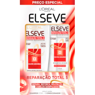 Kit Elseve Shampoo e Condicionador Reparação Total 5