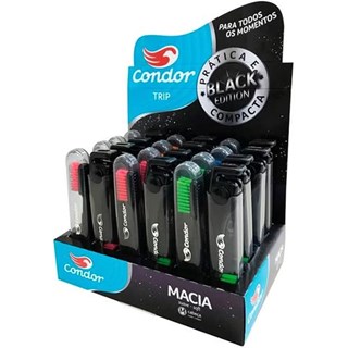 Kit Escova de Dentes Condor Trip Black Edition Leve 24Un Pague 20Un