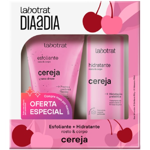 Kit Labotrat Cereja Esfoliante 150g + Hidratante 190ml